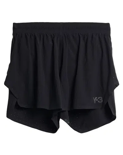 Y-3 Man Shorts & Bermuda Shorts Black Size L Recycled Polyester, Elastane
