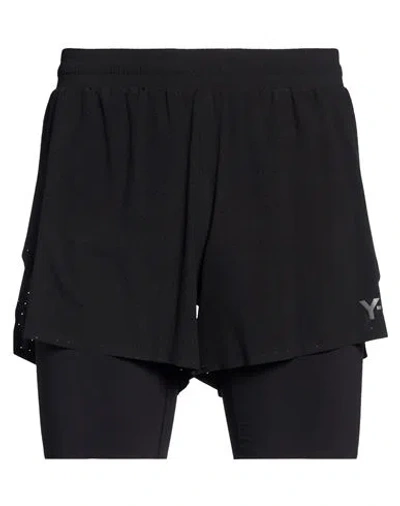 Y-3 Man Shorts & Bermuda Shorts Black Size L Recycled Polyester, Elastane