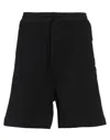 Y-3 Logo Black Bermuda Shorts In Black