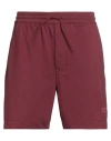 Y-3 Man Shorts & Bermuda Shorts Burgundy Size L Cotton, Polyester In Pink