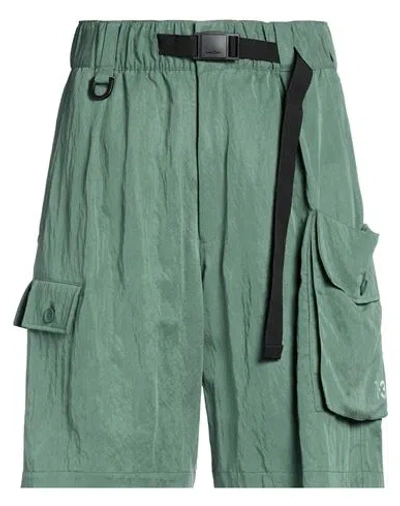 Y-3 Man Shorts & Bermuda Shorts Green Size M Lyocell, Polyamide