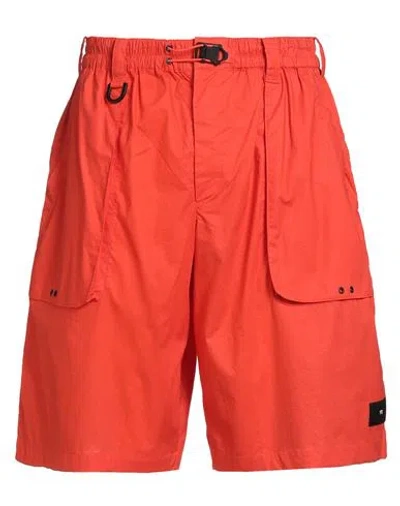 Y-3 Man Shorts & Bermuda Shorts Orange Size L Cotton In Red