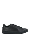 Y-3 Low-top Sneakers With Perforated Detailing And Rubber Sole In Black