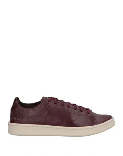 Y-3 Man Sneakers Burgundy Size 8.5 Leather In Red