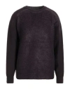 Y-3 MAN SWEATER DARK PURPLE SIZE L WOOL, SYNTHETIC FIBERS, MOHAIR WOOL