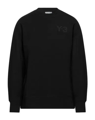 Y-3 Man Sweatshirt Black Size M Cotton, Elastane