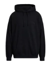 Y-3 Man Sweatshirt Black Size L Cotton, Recycled Polyester In Black
