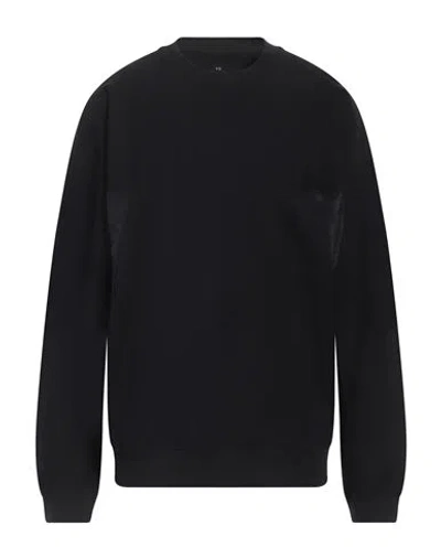 Y-3 Man Sweatshirt Black Size L Organic Cotton, Polyamide, Elastane, Recycled Polyester