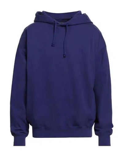 Y-3 Man Sweatshirt Dark Purple Size L Cotton, Recycled Polyester, Elastane