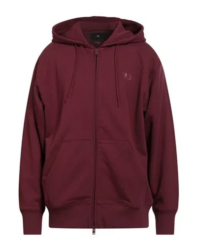 Y-3 Man Sweatshirt Garnet Size M Cotton, Recycled Polyester In Red