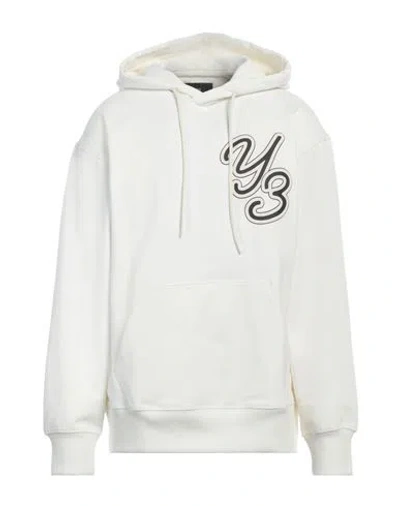 Y-3 Man Sweatshirt Ivory Size M Organic Cotton, Elastane In White