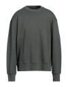 Y-3 Man Sweatshirt Lead Size L Organic Cotton In Grey
