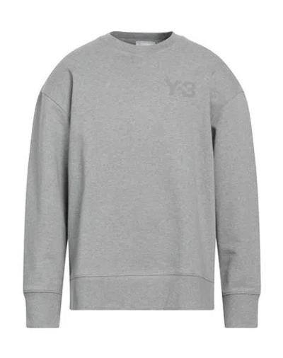 Y-3 Man Sweatshirt Light Grey Size L Cotton, Elastane In Gray