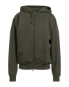 Y-3 Man Sweatshirt Military Green Size L Cotton, Recycled Polyester