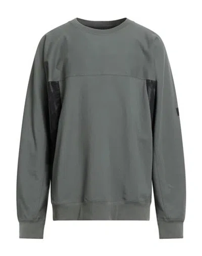 Y-3 Man Sweatshirt Military Green Size S Organic Cotton, Polyamide, Elastane In Gray