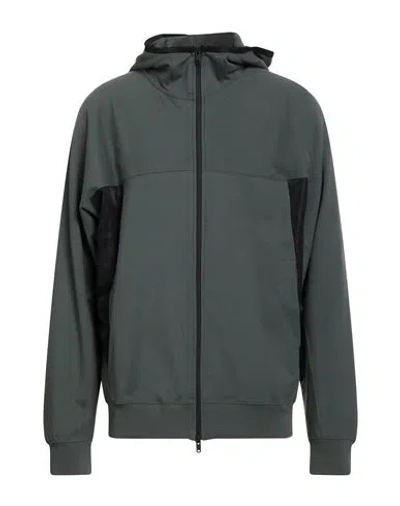 Y-3 Man Sweatshirt Military Green Size Xl Organic Cotton, Polyamide, Elastane In Gray