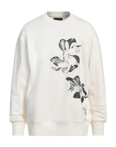 Y-3 Man Sweatshirt White Size L Cotton, Recycled Polyester, Elastane