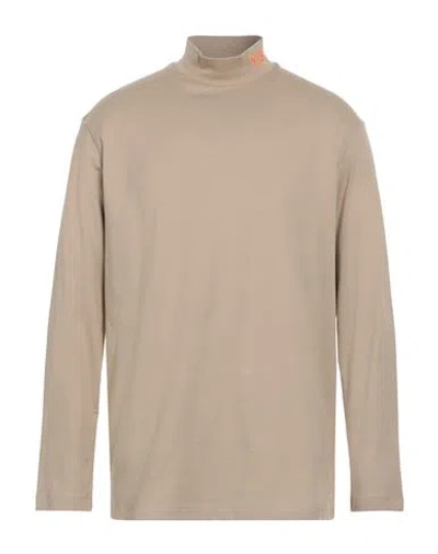 Y-3 Man T-shirt Beige Size L Cotton, Elastane In Brown