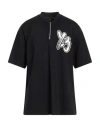 Y-3 Man T-shirt Black Size L Cotton, Eco Polyester In Black