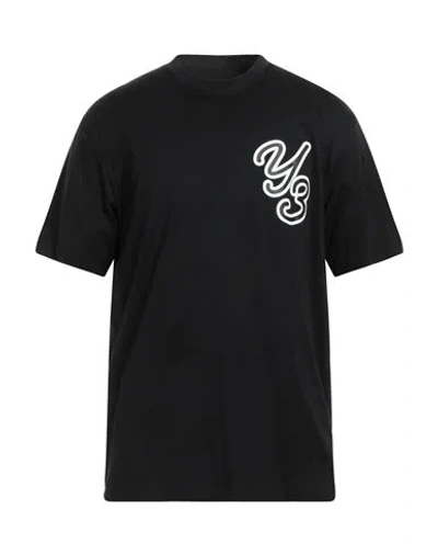 Y-3 Man T-shirt Black Size M Cotton, Elastane
