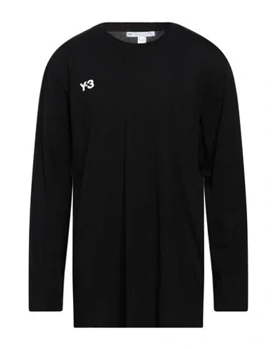 Y-3 Man T-shirt Black Size L Cotton, Elastane