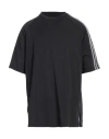 Y-3 3-stripes Cotton-blend Jersey T-shirt In Black