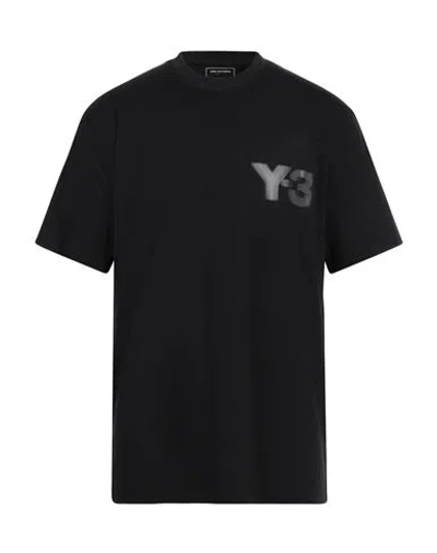 Y-3 Man T-shirt Black Size S Cotton, Elastane