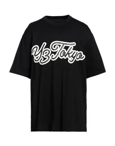 Y-3 Man T-shirt Black Size S Cotton, Elastane