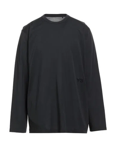 Y-3 Man T-shirt Black Size Xs Cotton, Recycled Polyester