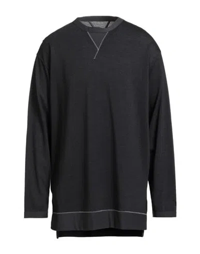 Y-3 Man T-shirt Charcoal Size L Recycled Polyester, Wool In Gray