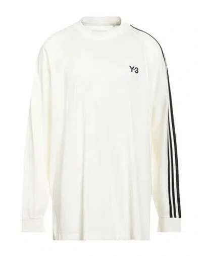 Y-3 Man T-shirt Cream Size L Cotton, Elastane In White