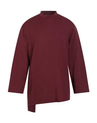 Y-3 Man T-shirt Garnet Size M Cotton, Recycled Polyester In Red