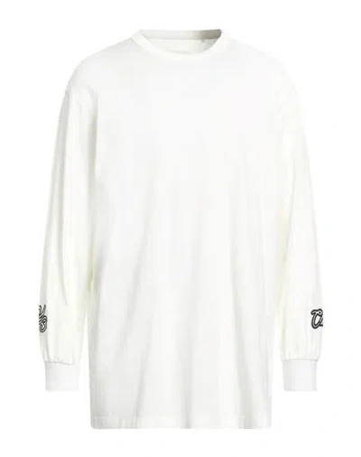 Y-3 Man T-shirt Ivory Size L Cotton In White