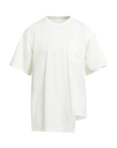 Y-3 Man T-shirt Off White Size Xs Cotton, Recycled Polyester