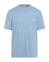 Y-3 Man T-shirt Pastel Blue Size Xs Cotton, Elastane In Blue