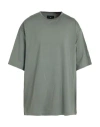 Y-3 Man T-shirt Sage Green Size L Cotton In Green