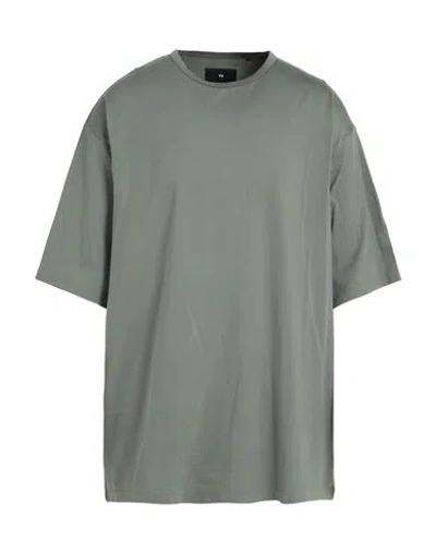 Y-3 Man T-shirt Sage Green Size L Cotton