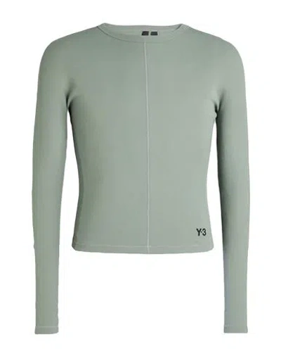Y-3 Man T-shirt Sage Green Size L Organic Cotton
