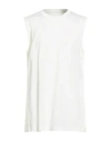 Y-3 Man Tank Top Off White Size M Cotton, Recycled Polyester In White