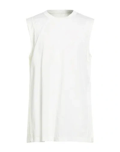 Y-3 Man Tank Top Off White Size M Cotton, Recycled Polyester