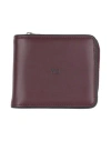 Y-3 Man Wallet Burgundy Size - Cowhide In Red