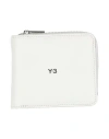 Y-3 Man Wallet Off White Size - Cow Leather, Polyurethane In White