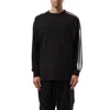 Y-3 Men's 3 Stripe Long Sleeve T-shirt In Black