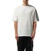 Y-3 White Striped T-shirt In White