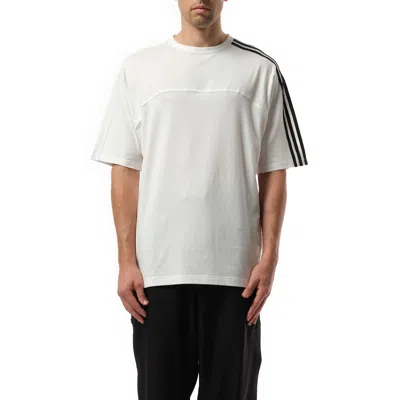 Y-3 Adidas Y 3 White Crew Neck T Shirt With Logo