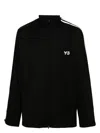 Y-3 Black Refined Wool 3-stripes Track Jacket In Black