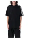 Y-3 Adidas 3-stripes T-shirt In Black