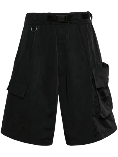 Y-3 Men's Black Nylon Twill Shorts For Ss24