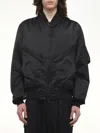 Y-3 Zip-details Bomber Jacket In Black