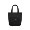 Y-3 Adidas Y 3 Black Cotton Tote Bag With Logo In Black